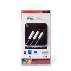 3.5mm Stereo 2 x RCA kablo / 1 metre