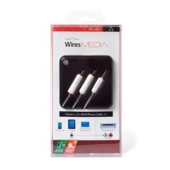 3.5mm Stereo 2 x RCA kablo / 1 metre