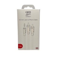 QE-8114 Connect 3.5mm Jack - RCA /  Bir ucu 3.5mm Diğer ucu RCA Kablo - 1.5 Metre