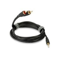 QE-8117 Connect 3.5mm Jack - RCA /  Bir ucu 3.5mm Diğer ucu RCA Kablo - 3 Metre