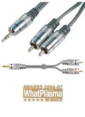 3.5mm Stereo 2 x RCA Kablo / 3 metre