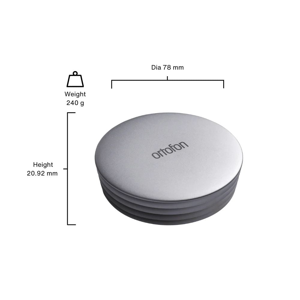 Ortofon Plak Stabilizatörü / Plak Ağırlığı - sabitleyici - Gri - 240 gr / 78mm x 20.92mm