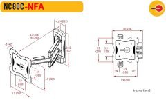 OMNI MOUNT NC-80C Hareketli askı aparatı